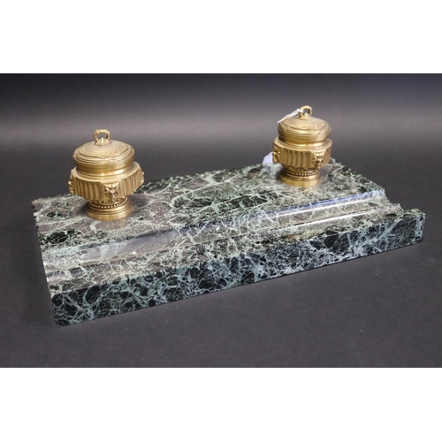 Antique French green marble and 3083b1