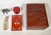 Five Asian collectibles, including: