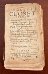 1662 edition of The Queens Closet 3061c0
