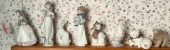Seven Lladro figurines, including: bear