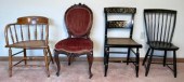 Victorian rosewood balloon back parlor