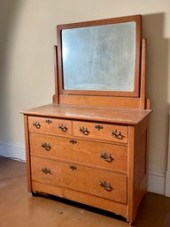 Ca. 1900 oak two over two drawer chest,