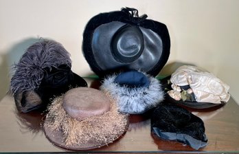 Six antique ladies hats including  306946