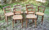 A set of six diminutive antique French