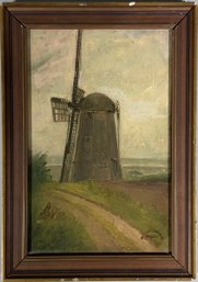 Late 19th C oil on board by Mary 306ccc