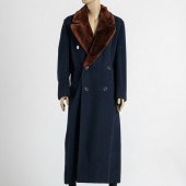 JACKIE RODGERS FAUX FUR AND NAVY WOOL