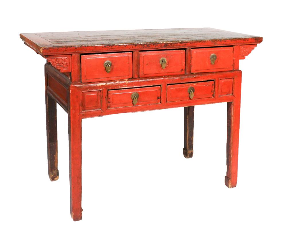 CHINESE ROUGE LACQUERED ELMWOOD 309c7f