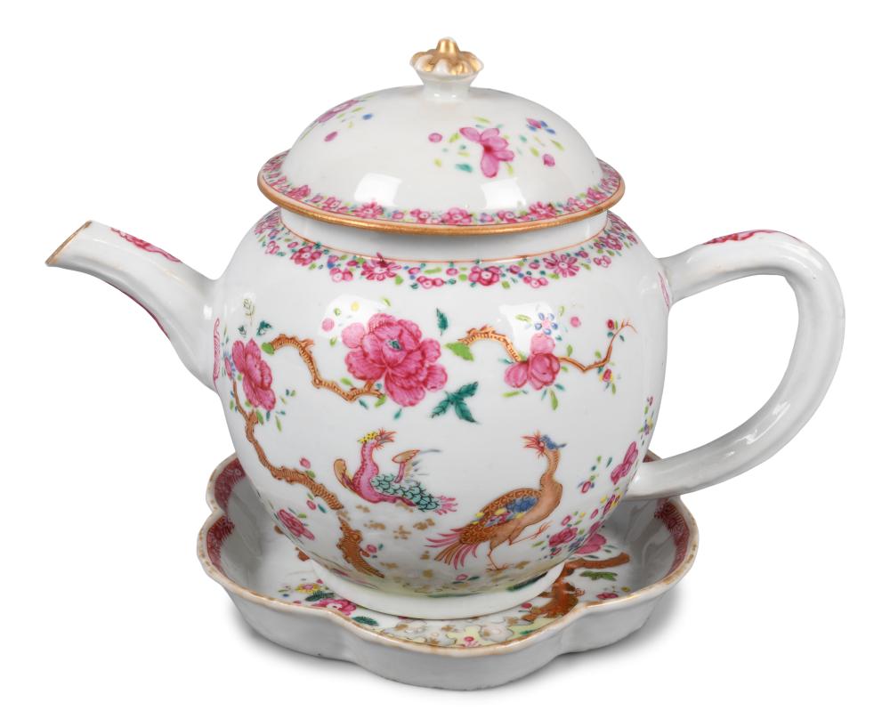 CHINESE EXPORT FAMILLE ROSE TEAPOT 309f58