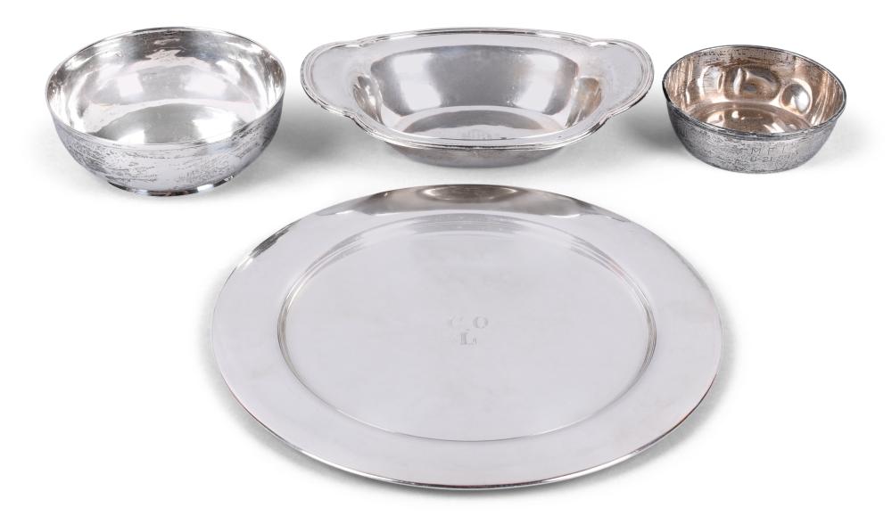 THREE AMERICAN SILVER BOWLS AND 309f85
