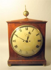 George III mahogany bracket clock 4dcc3