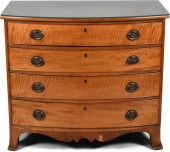 FEDERAL TIGER MAPLE CHEST OF DRAWERS,