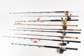 9 FISHING ROD COLLECTION WITH ASSORTED 30a086