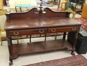 CHIPPENDALE REVIVAL MAHOGANY CONSOLE