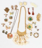 VINTAGE ASIAN THEMED COSTUME JEWELRY