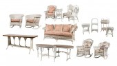 COLLECTION OF WHITE WICKER FURNITURECollection