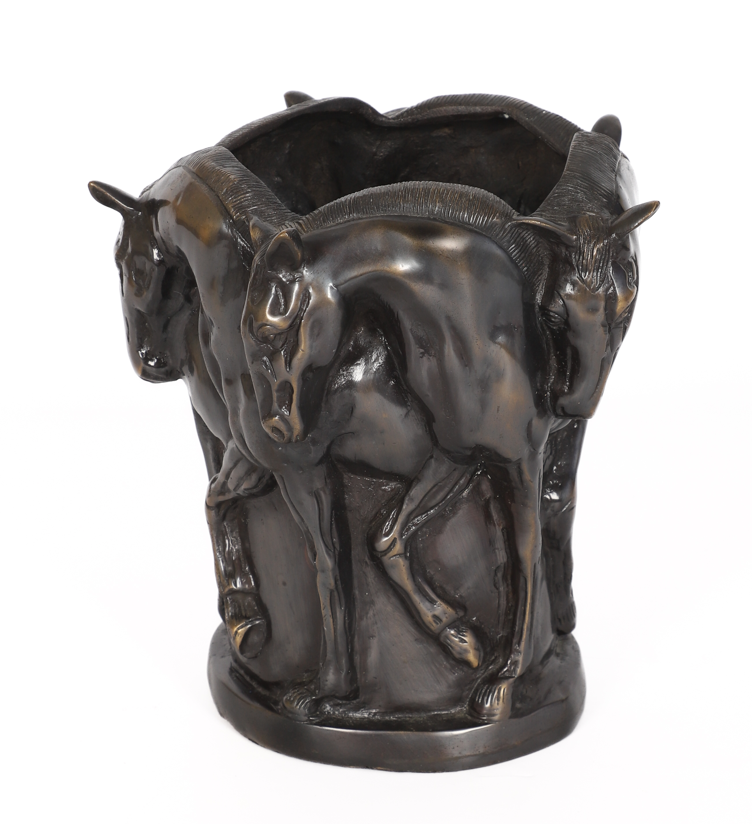 Art Deco style bronze molded vase 30910d
