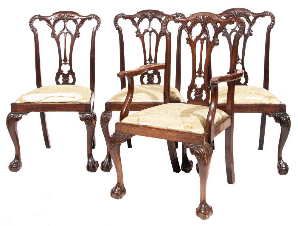 CHIPPENDALE STYLE CARVED MAHOGANY 30917d