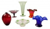 ART GLASS SIX PIECES OF CONTEMPORARY 30931f