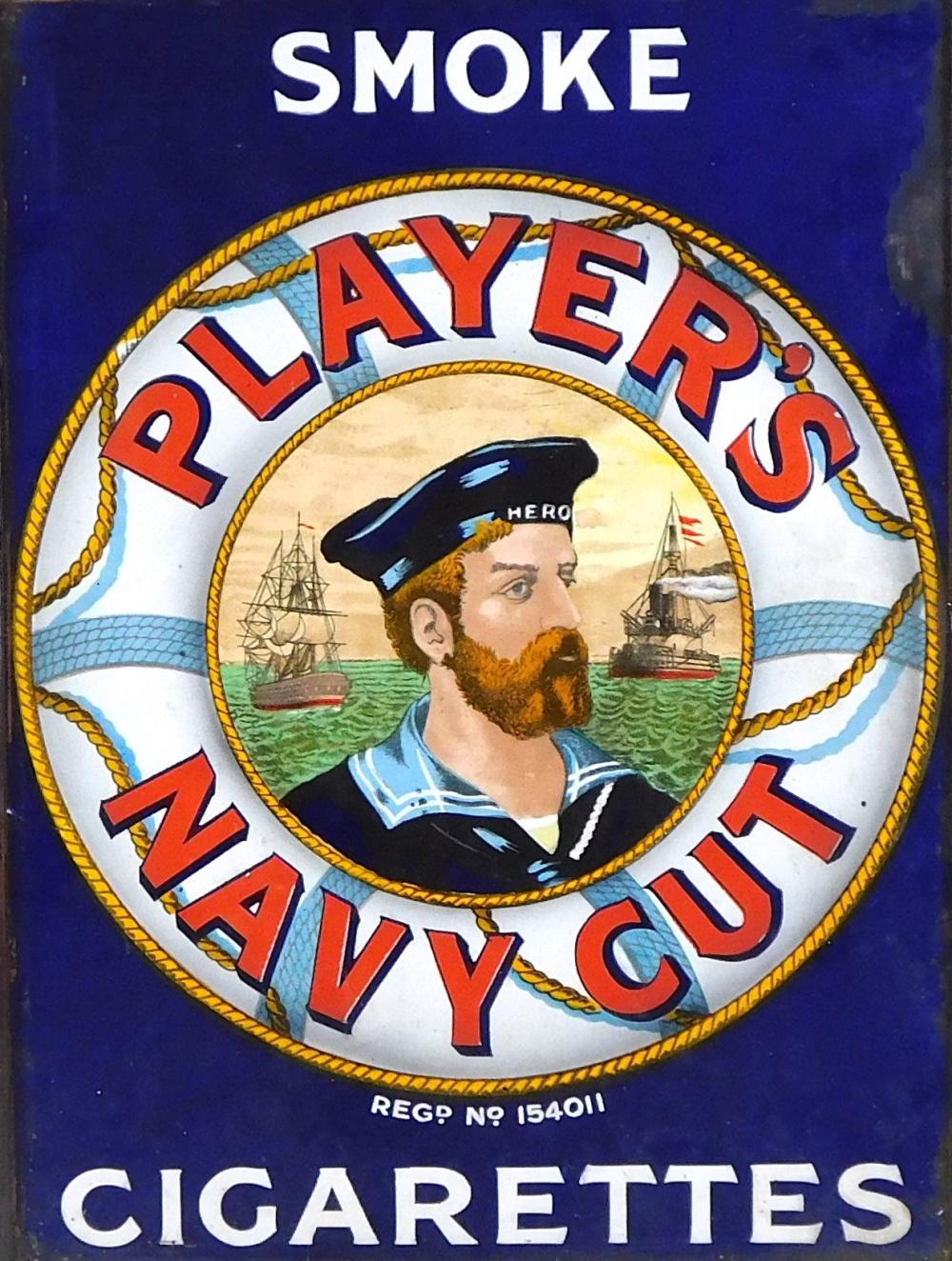 PLAYER S NAVY CUT TWO SIDED SIGN  30932f