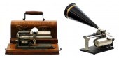 TWO COLUMBIA PHONOGRAPHS, INCLUDING: