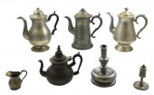 19TH 20TH C PEWTER SEVEN PIECES  3093a4