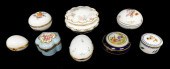 EIGHT PORCELAIN BOXES, INCLUDING SIX