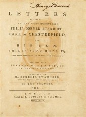 2 vols Henry Laurens Chesterfield  4dba7