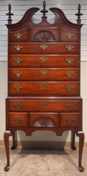 KINDEL QUEEN ANNE STYLE MAHOGANY HIGHBOY,
