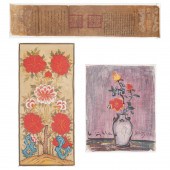 GROUP 3 ASIAN SCROLLS AND PAINTINGS 30c194