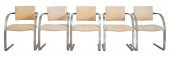 MIES VAN DER ROHE STYLE DINING CHAIRS,