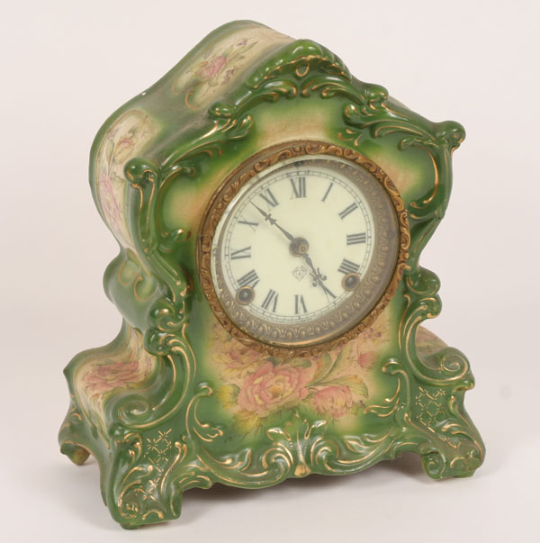 Ansonia china case clock Wyoming 4e050