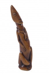 19TH C. AFRICAN KONGO CARVED IVORY FIGURINE
