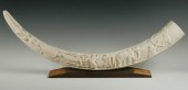 CARVED TUSK WITH PRESIDENTIAL PRESENTATION