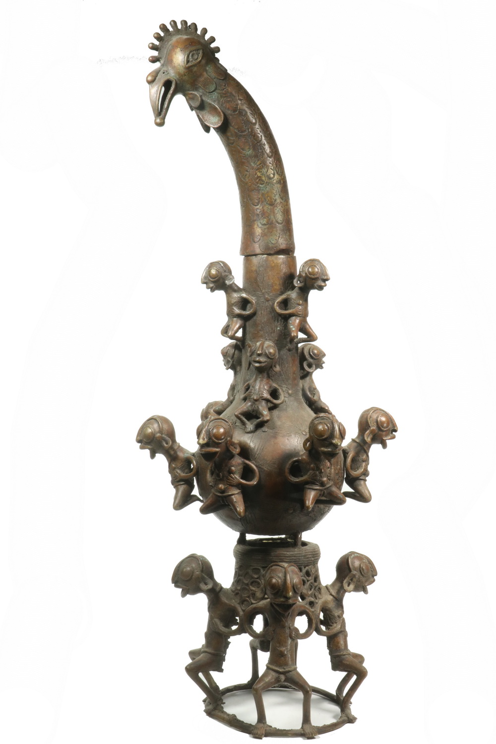 AFRICAN BRONZE VESSEL Tikar Bronze 30ca67