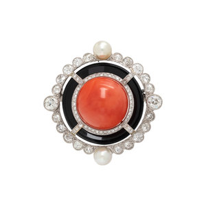 CORAL ONYX PEARL AND DIAMOND 30ad17