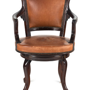 A Directoire Style Leather Upholstered 30ae8c