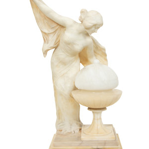 An Italian Carved Alabaster Figural 30aff9