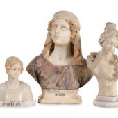 A Continental Marble Bust of Ruth and