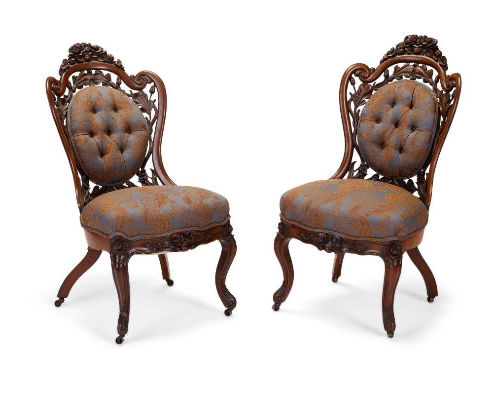 A PAIR OF CARVED OPENWORK PARLOR 30b15e