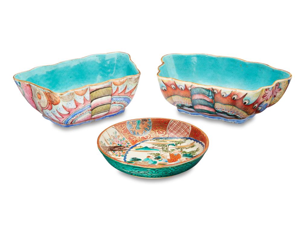 A GROUP OF CHINESE ENAMELED PORCELAIN