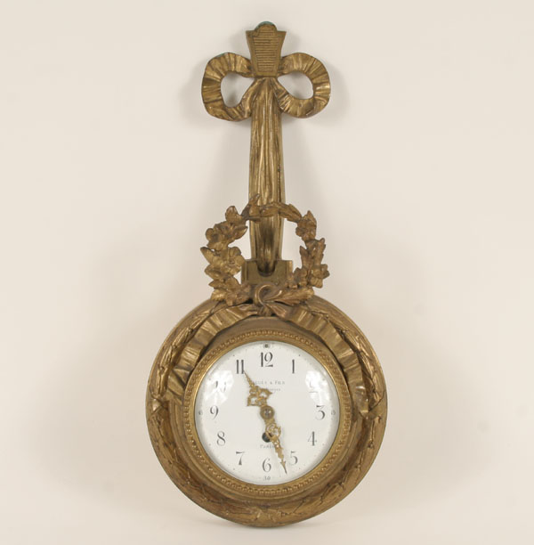 French gilt bronze cartel clock  4debd
