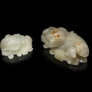 Two Chinese Carved Jade Groups