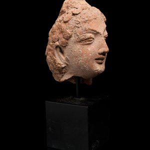 A Gandharan Sandstone Head of Buddha 30b4c1