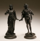 Pair European spelter sculptures 4defa