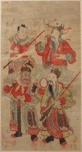 ANTIQUE FRAMED CHINESE WATERCOLOR OF
