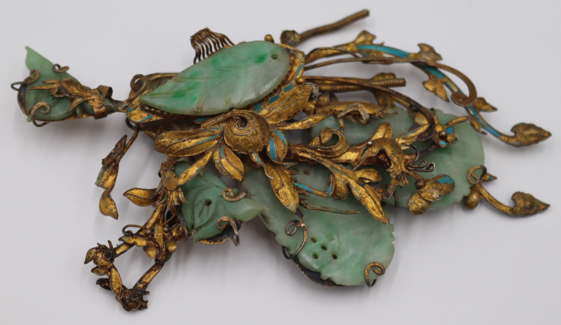 JEWELRY CHINESE GILT SILVER CARVED 30b93a