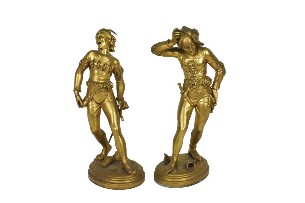 PAIR OF FRENCH GILDED BRONZE SCULPTURES 30b996