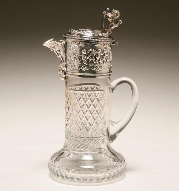Victorian silver mounted glass 4e395