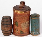 PAINTED BARK CANISTER EARLY 20TH 30e9a7