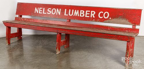 PAINTED ADVERTISING BENCH FOR NELSON 30e9cb